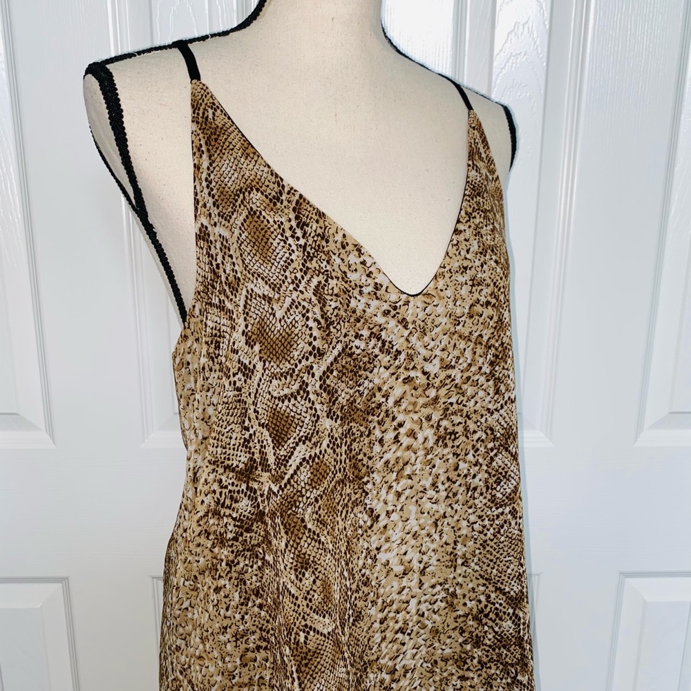 BLVD Snake Print V-Neck Cami Top